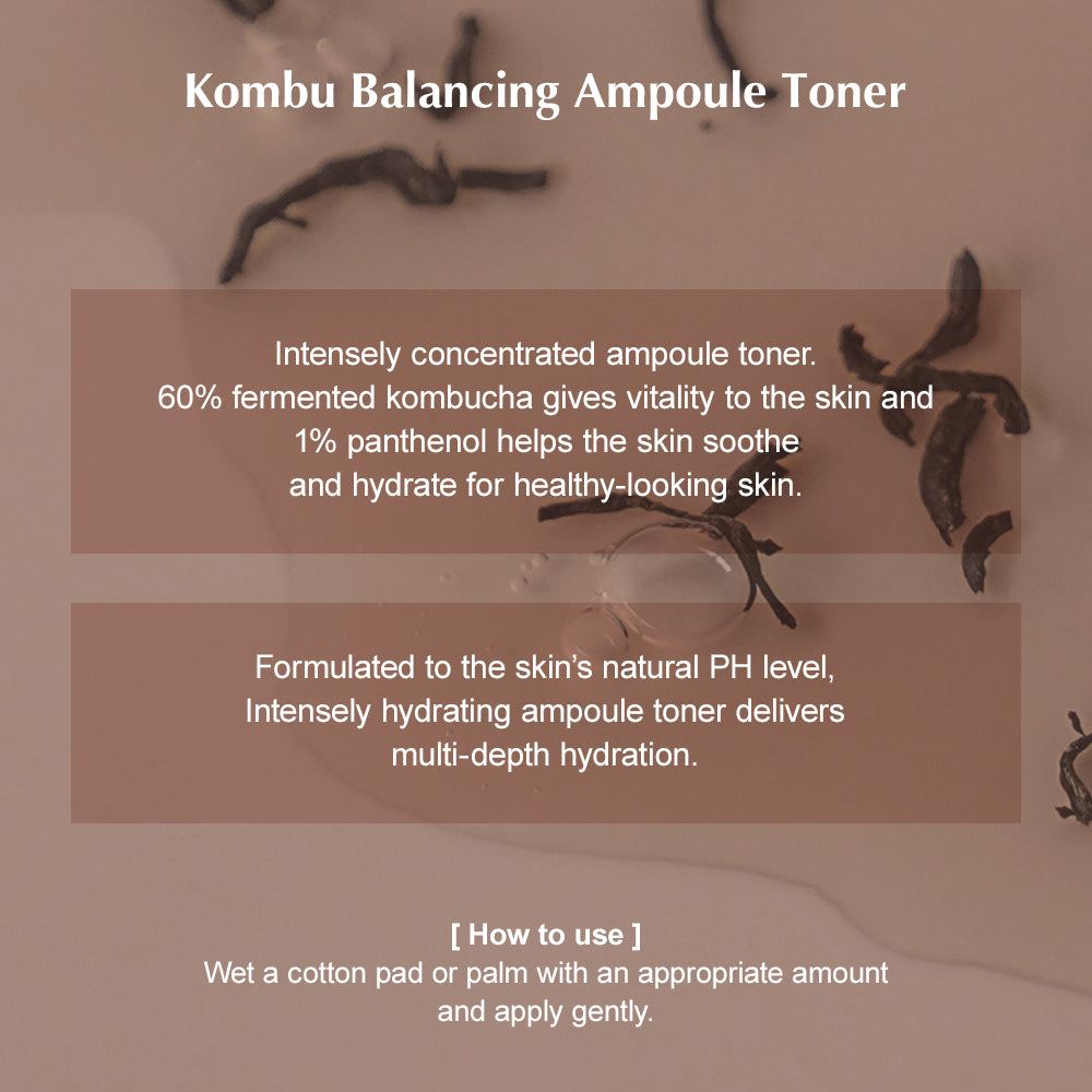Kombu Balancing Ampoule Toner Cotton Pads Set